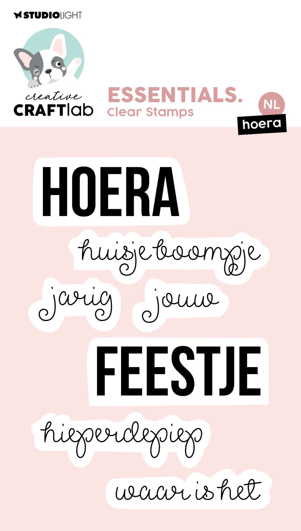 Studio Light Creative Craftlab stempel Hoera nederlandsk
