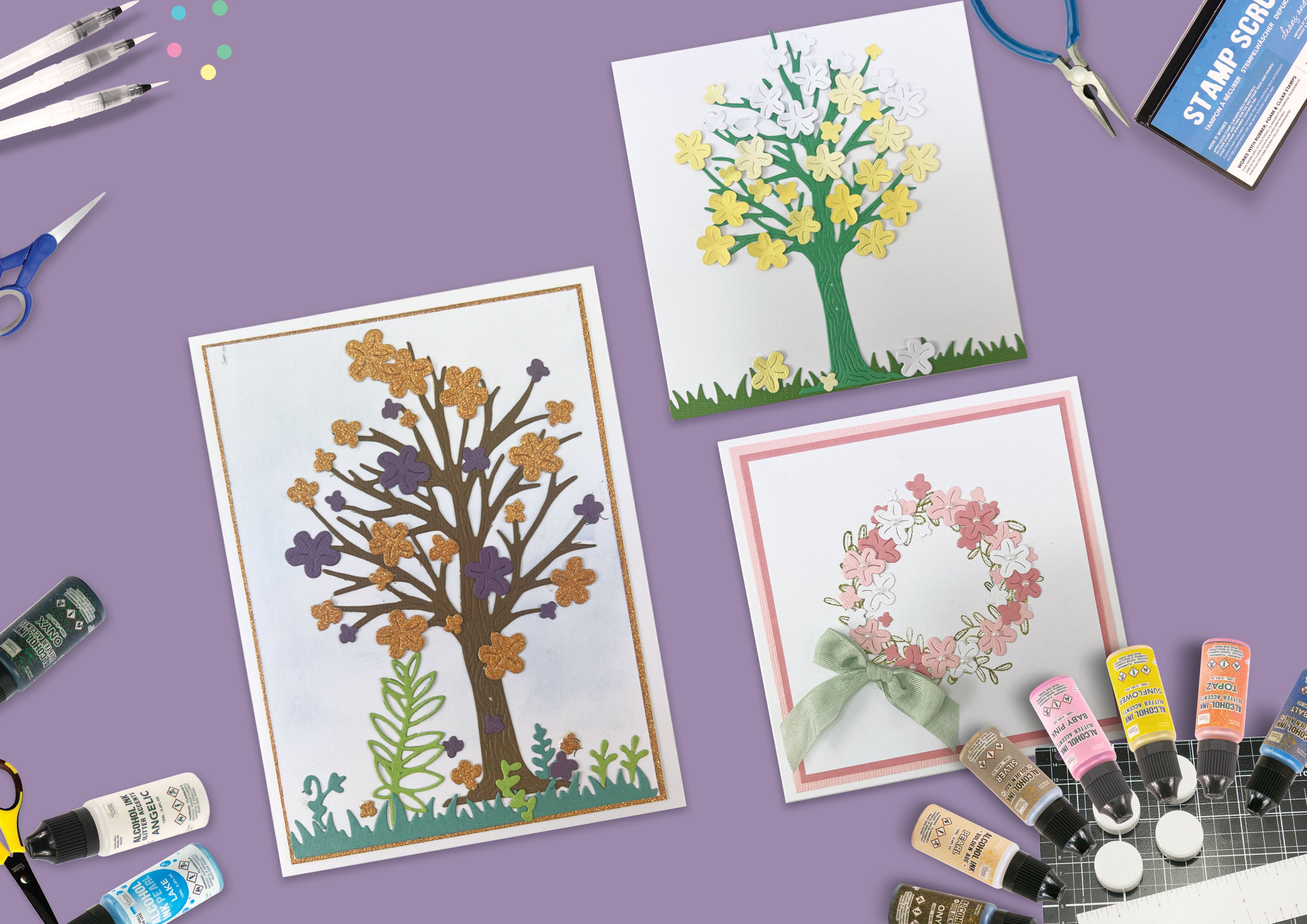Couture Creations Colourful Moments Spring Tree die 11 deler