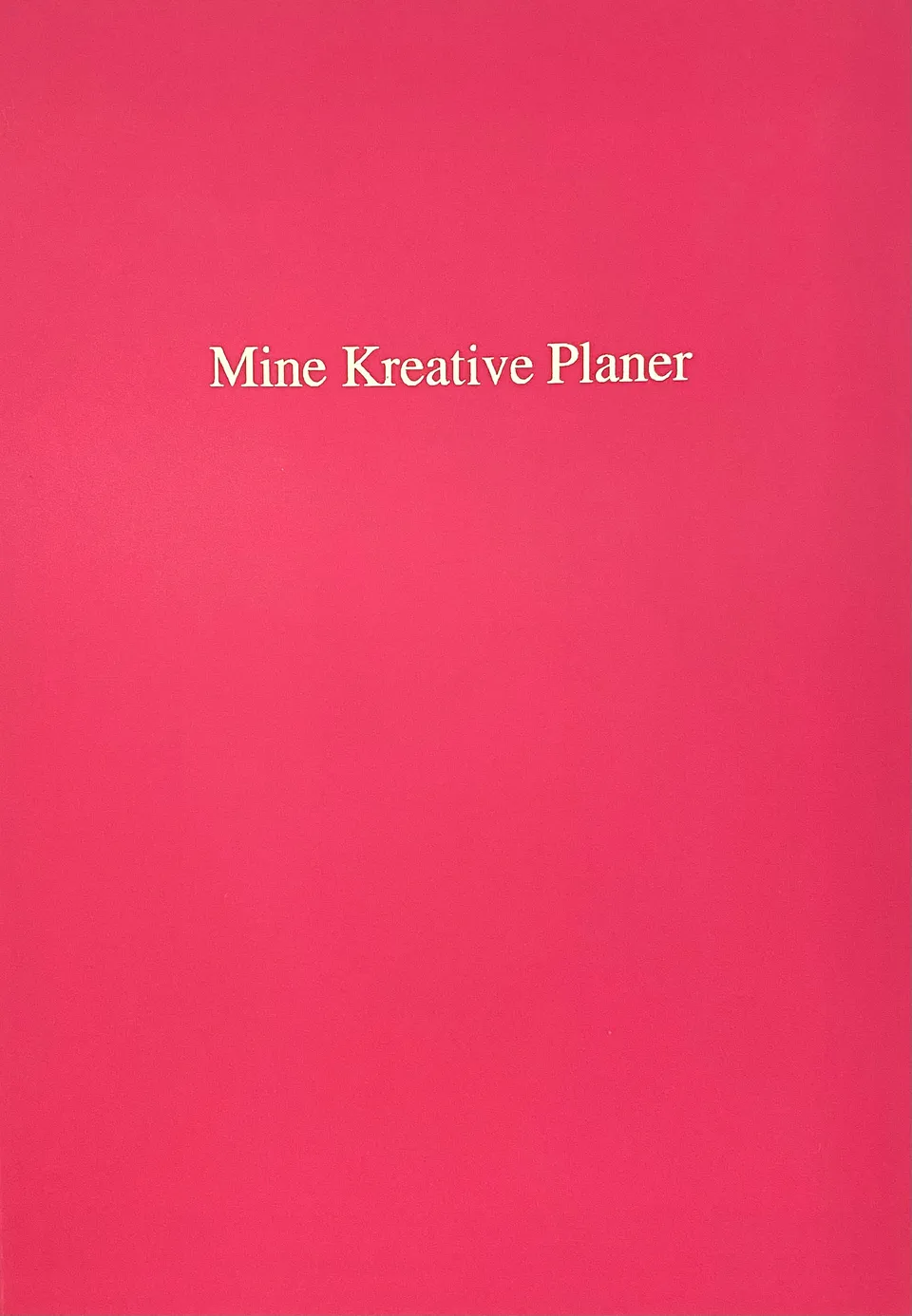 Papirglede Mine Kreative Planer notatbok A5 rosa linjert