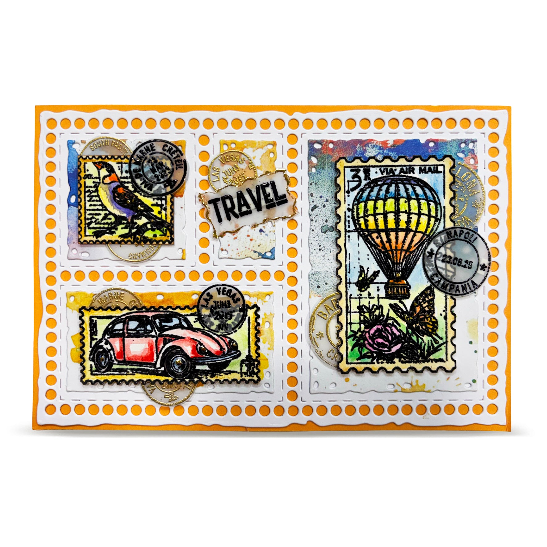 AALL & Create TP-1443 Miniature Postage Stamps stempelsett A6