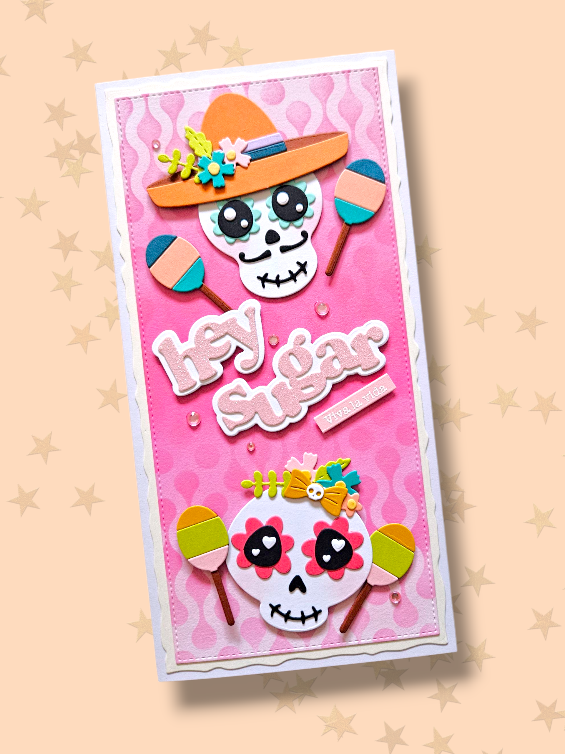 CarlijnDesign Sugar Skulls CDSN-0327 dies meksikanske hodeskaller