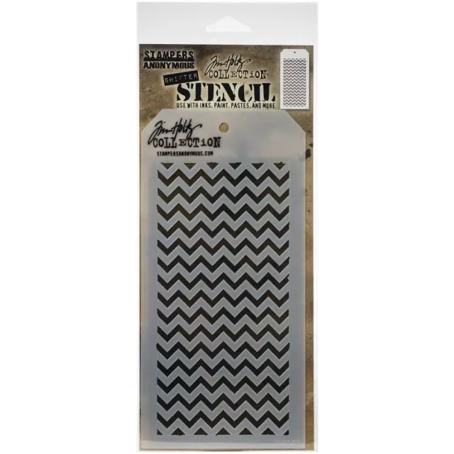 Tim Holtz Layered Stencil Shifter Chevron THS127 sjablong lagdelt