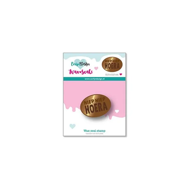 CarlijnDesign Hiep Hiep Hoera CDWX-0072 vokssegl 3,0 x 2,2 cm