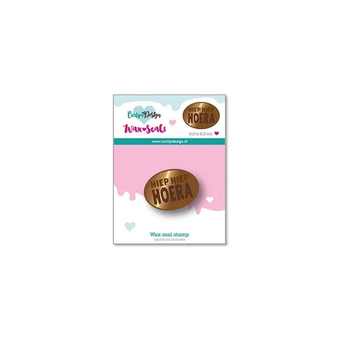 CarlijnDesign Hiep Hiep Hoera CDWX-0072 vokssegl 3,0 x 2,2 cm