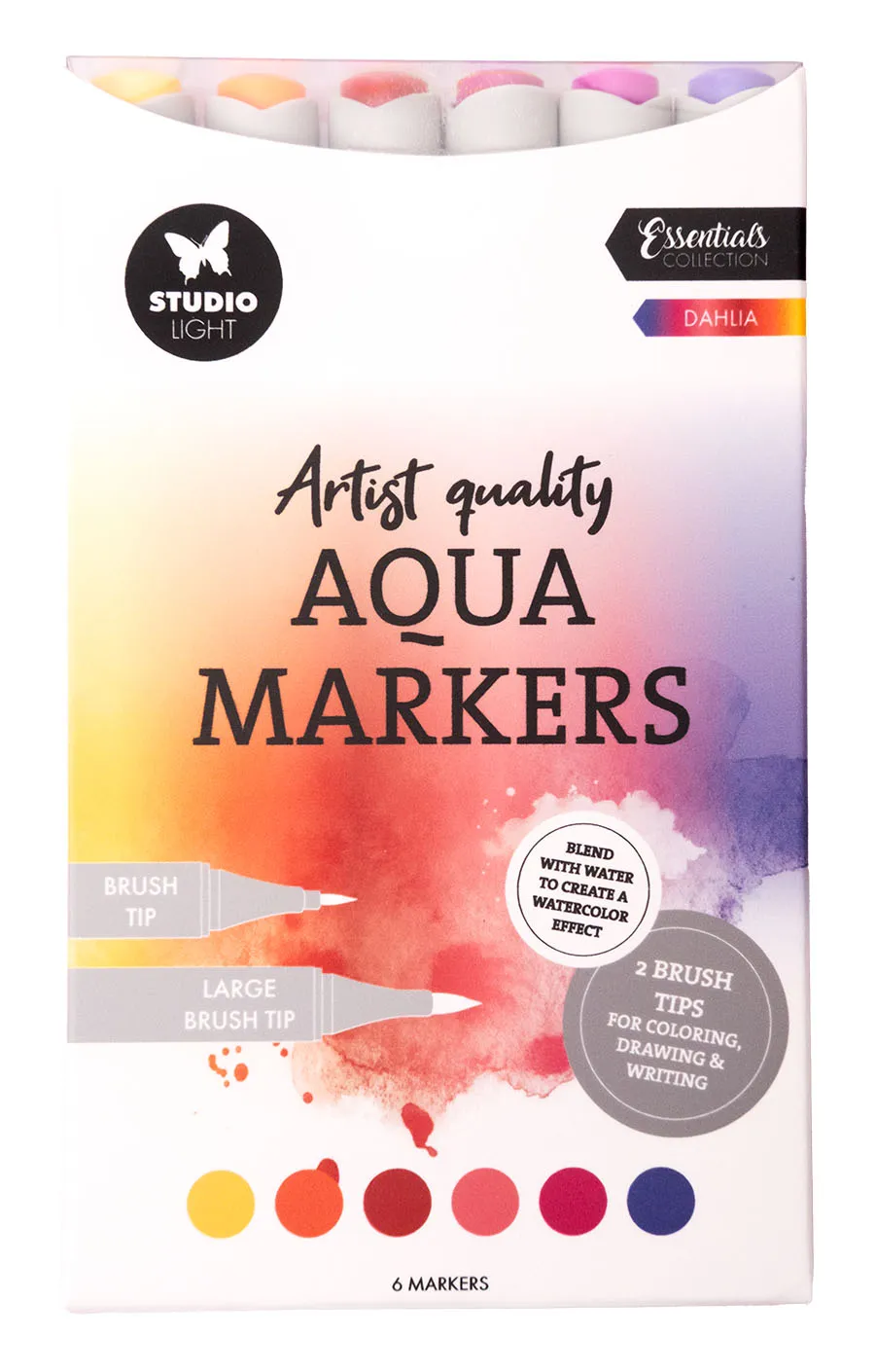 Studio Light Essentials Dahlia aquamarkere 6 stk rosa