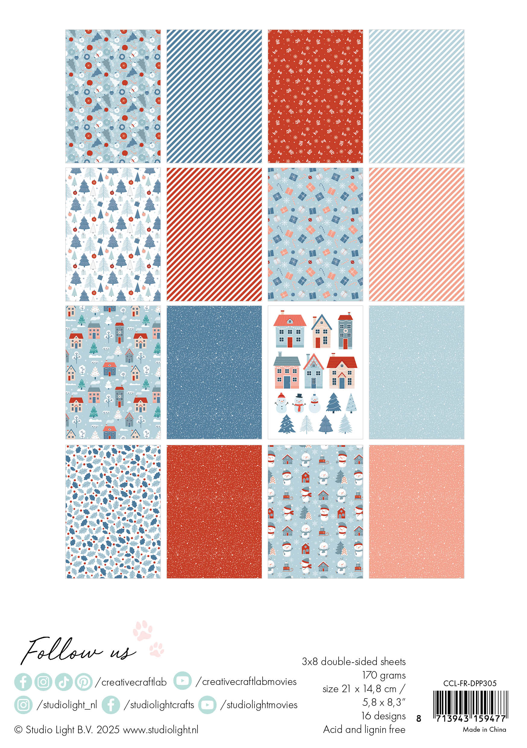 Creative Craftlab Friendz Hello Winter papirblokk vinter