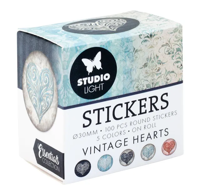 Studio Light Essentials Vintage Heart stickers hjerter