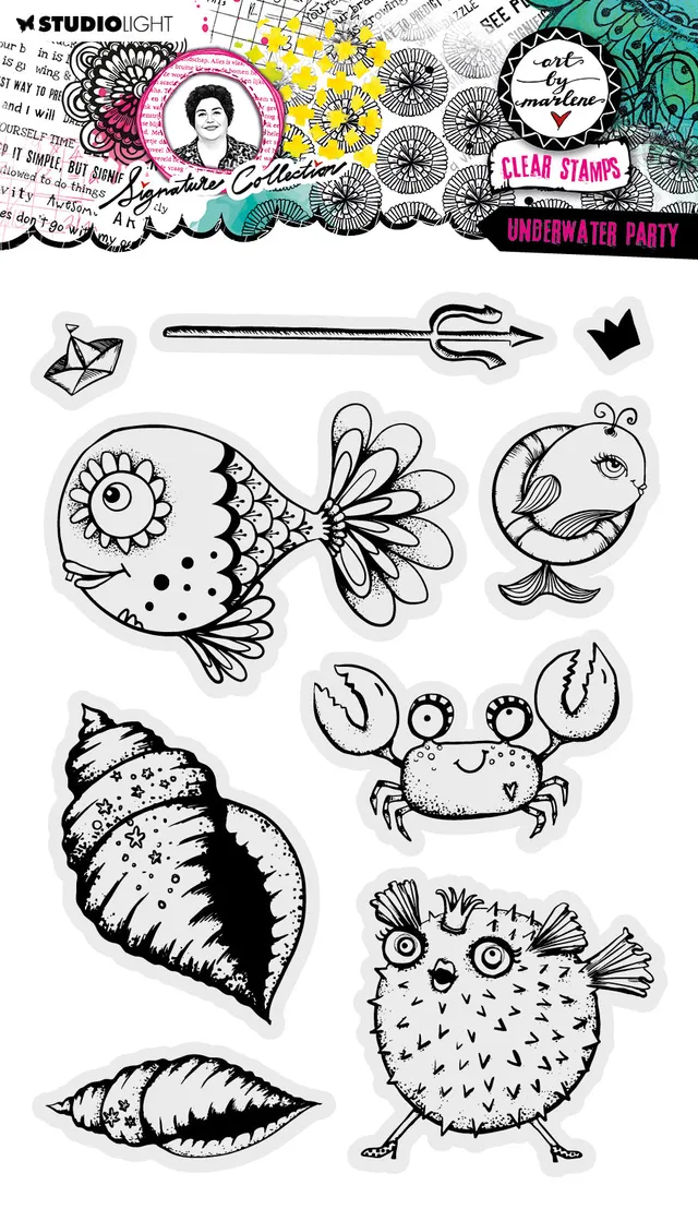Art by Marlene Signature Underwater Party clearstempel