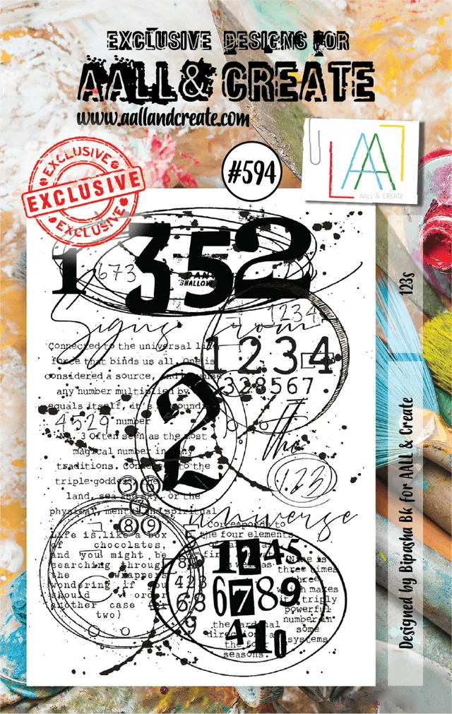 AALL & Create #594 A7 stempelsett 123s tall