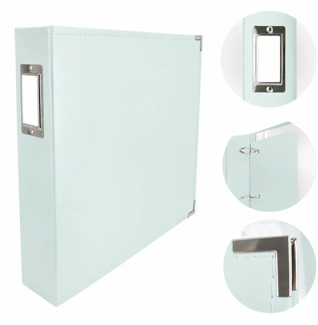 Couture Creations Cool Grey 12x12 ringalbum grått skinn