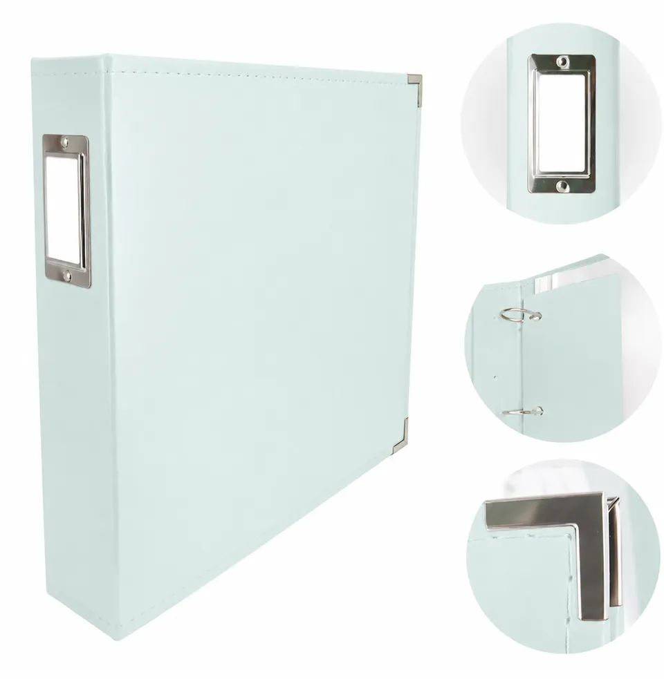 Couture Creations Cool Grey 12x12 ringalbum grått skinn