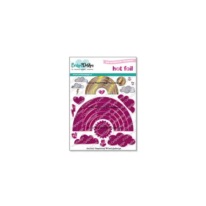 CarlijnDesign Regenboog CDHF-0072 hotfoilplate regnbue 4,7x8,4 cm