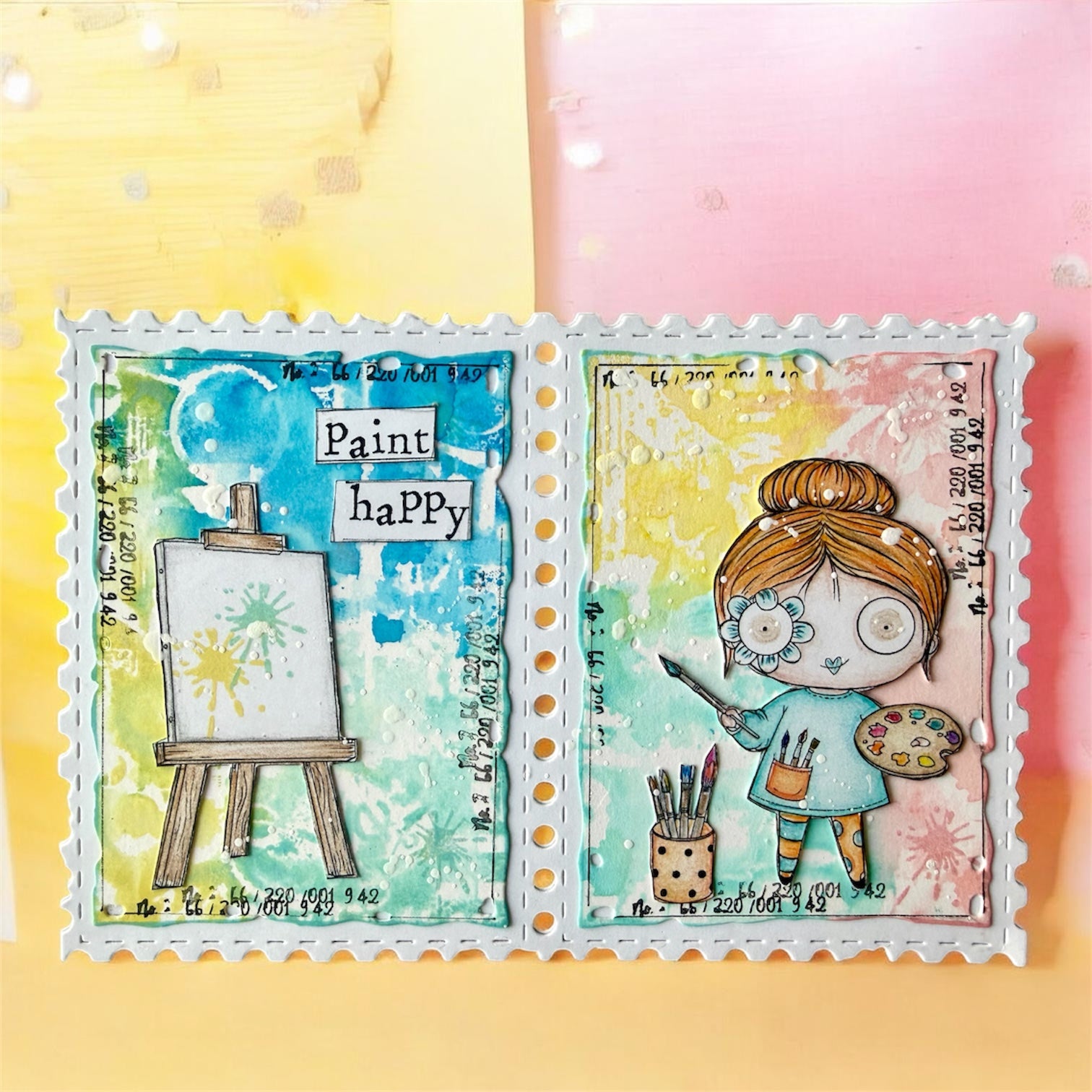 Aall and Create TP-1500 stempelsett A7 Paint Happy fotopolymer