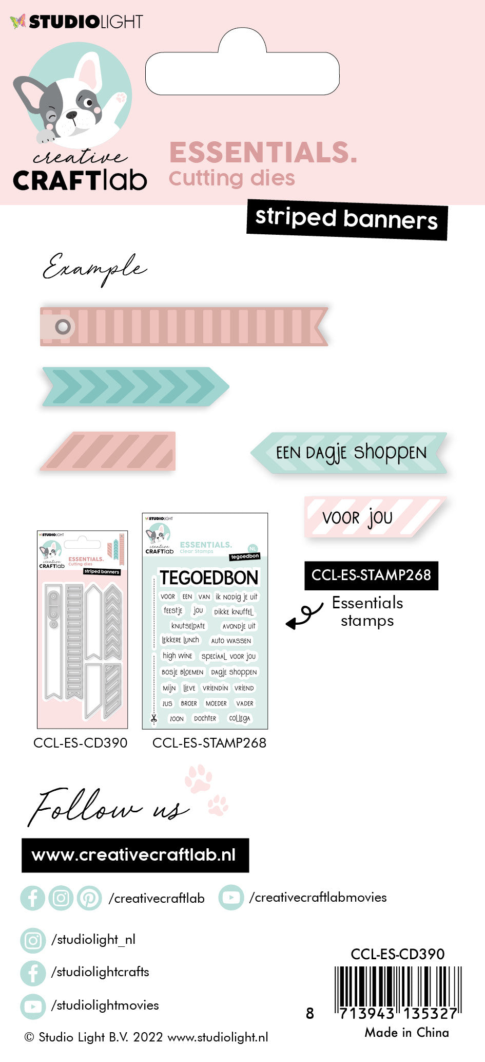 Studio Light Creative Craftlab dies Striped Banners vimpler