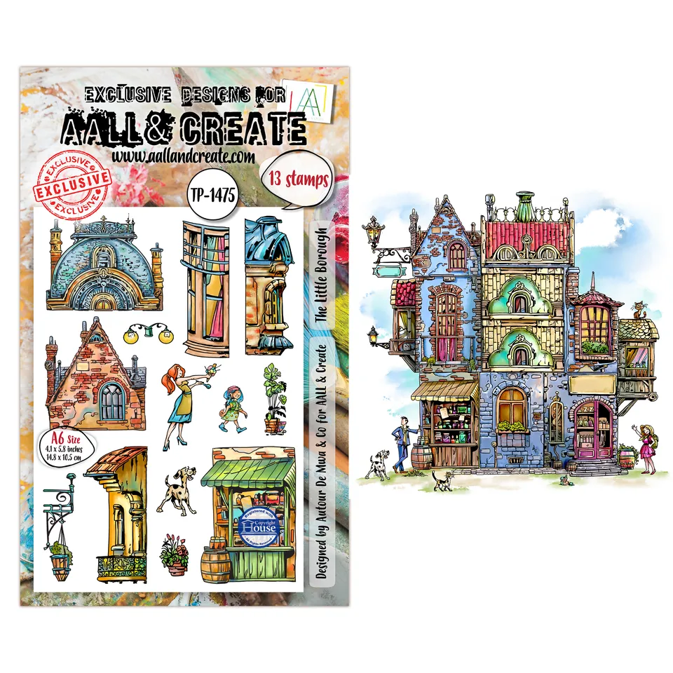 AALL & Create TP-1475 The Little Borough stempelsett A6