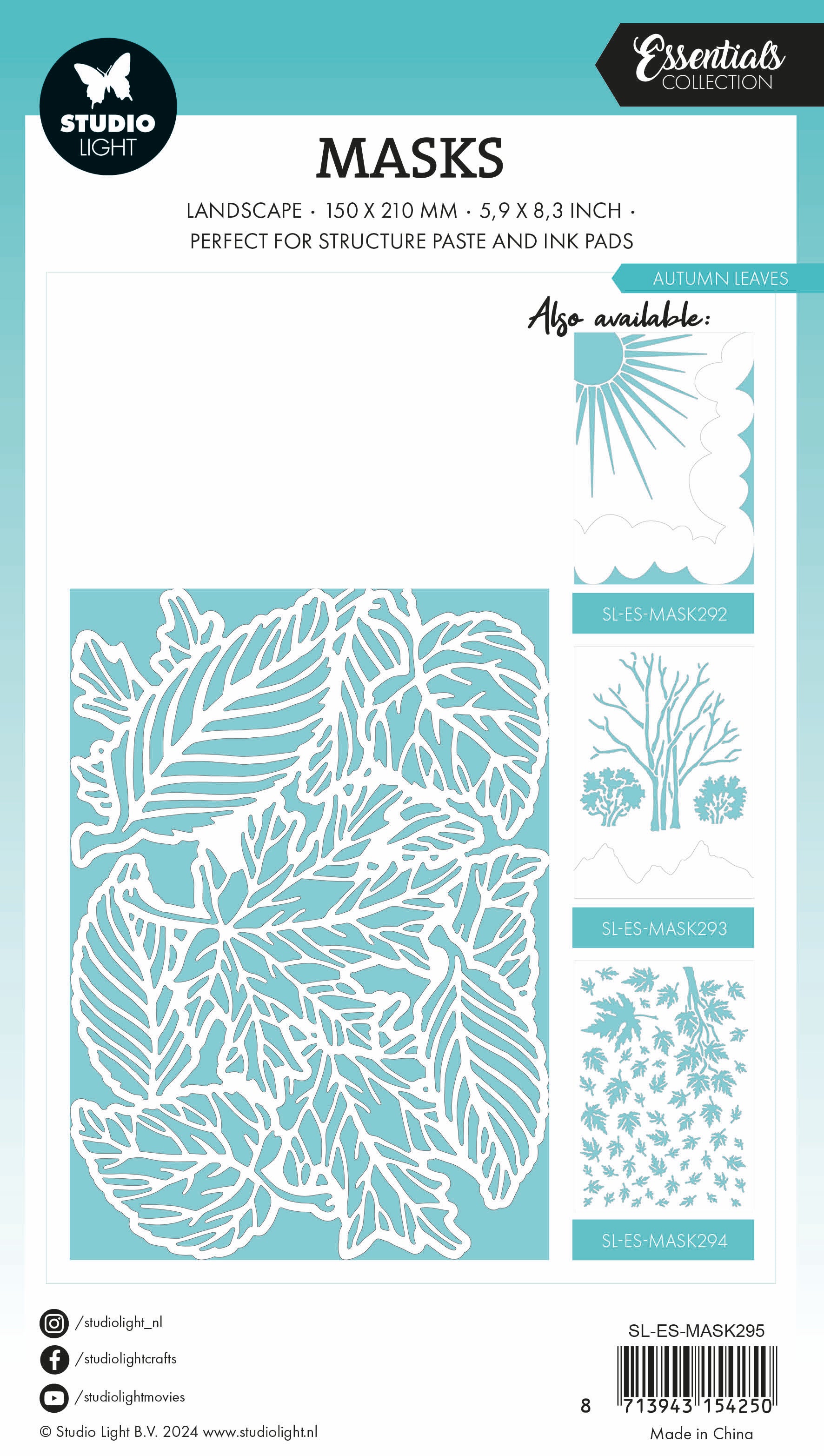 Studio Light Essentials Autumn Leaves mask stencil