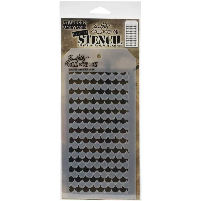 Tim Holtz Layered Stencil Shifter Scallop sjablong lag-på-lag