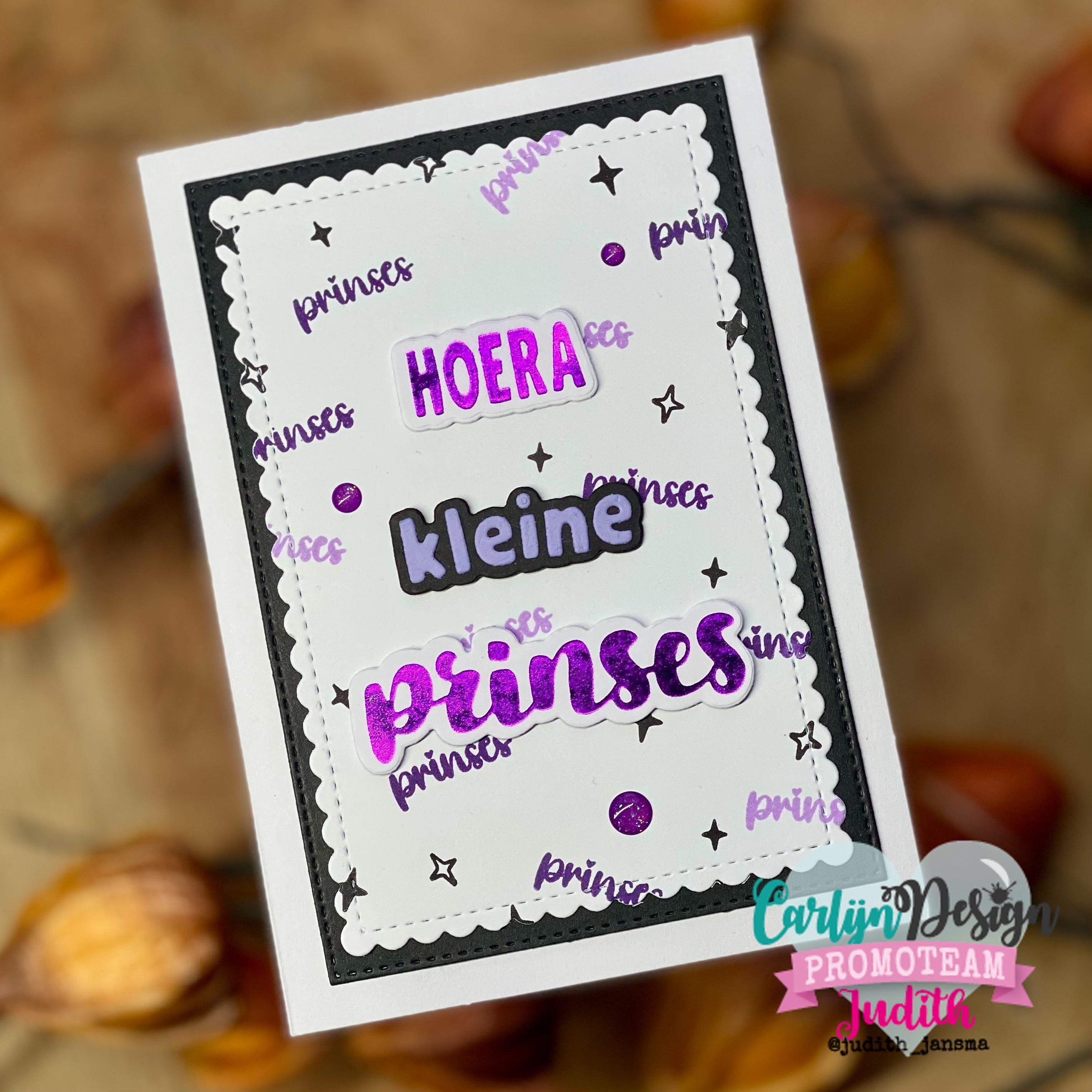 CarlijnDesign Felicitaties CDHF-0065 hot foil plate bursdag