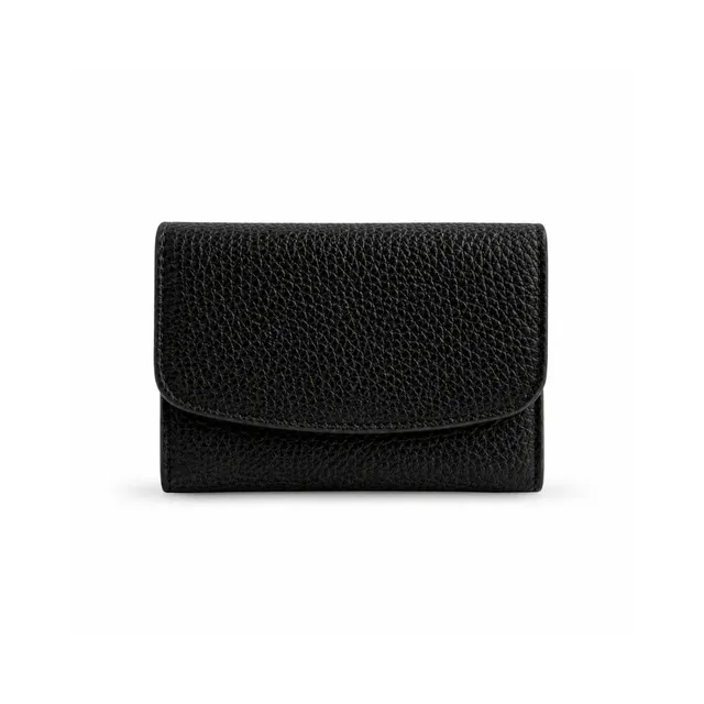 K&Co. Flapover kortholder skinn svart