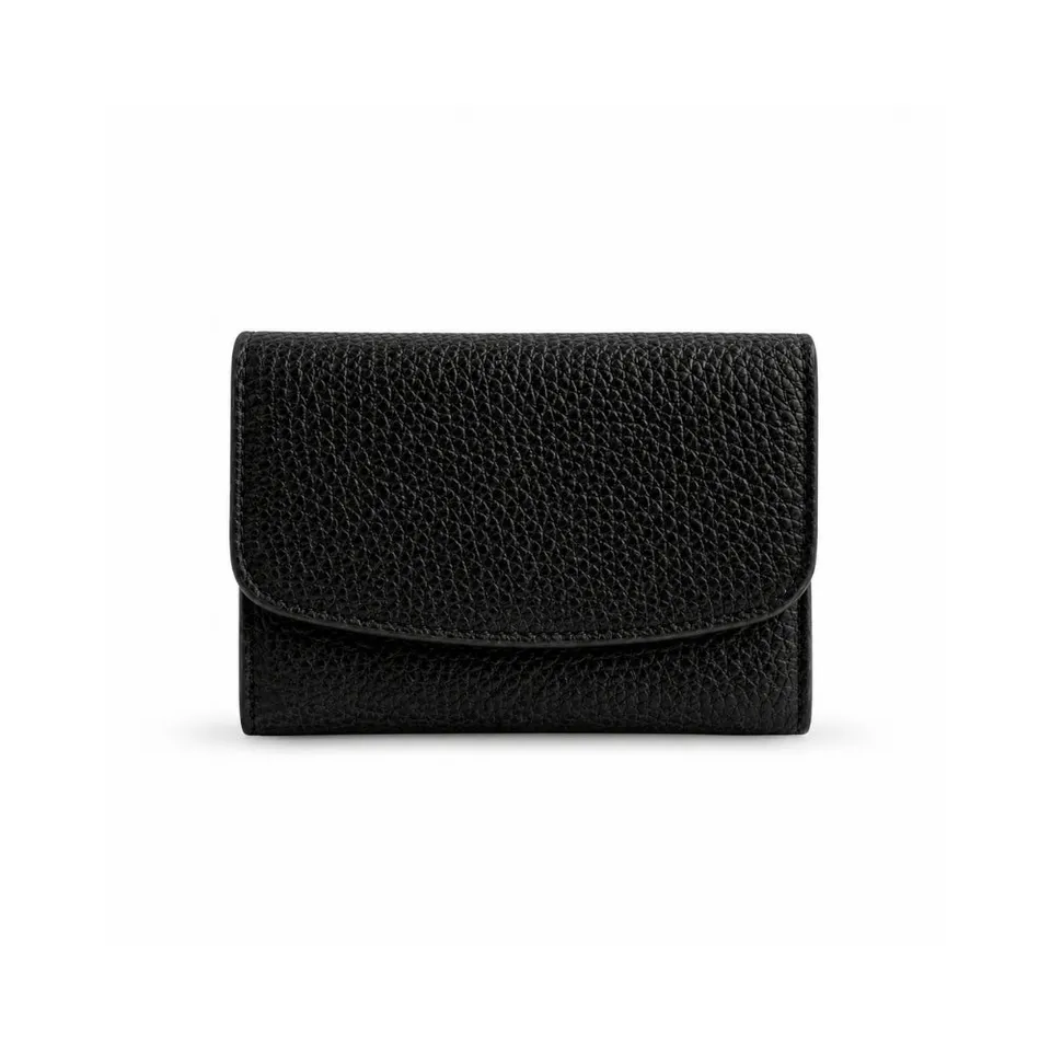 K&Co. Flapover kortholder skinn svart