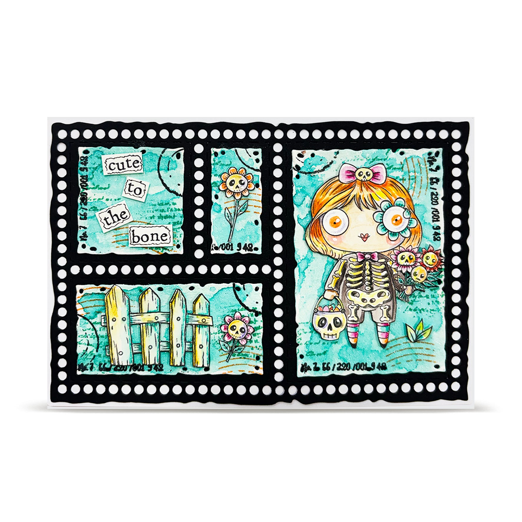 Aall and Create TP-1418 Cute Bone stempelsett A7 halloween