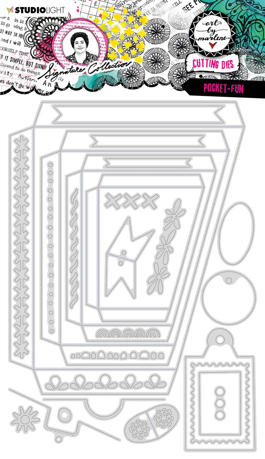 Art by Marlene Signature Pocket-Fun dies lommeformat