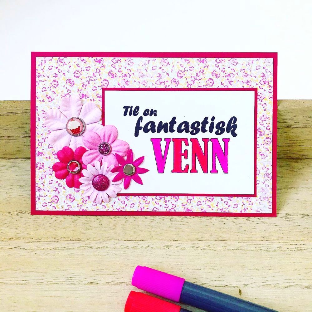 Papirglede Fantastisk venn digitalt stempel 2 filer