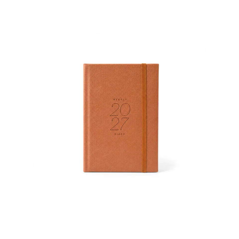 KaiserCraft 2027 A6 Weekly Diary kalender TAN ukeoppsett
