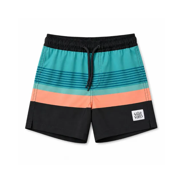 KaiserCraft Good Vibes Reef Stripe badeshorts gutt