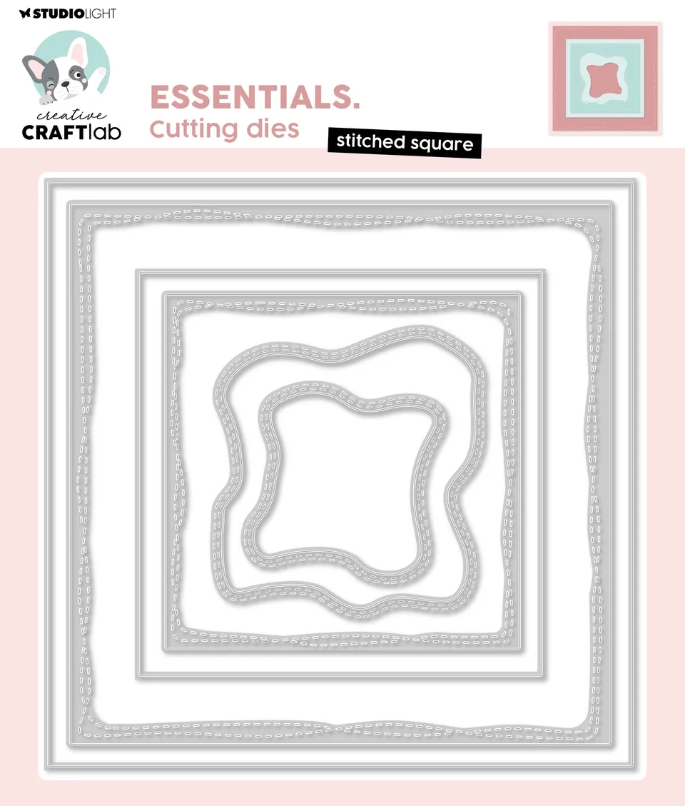 Creative Craftlab Essentials dies Stitched square sømkant
