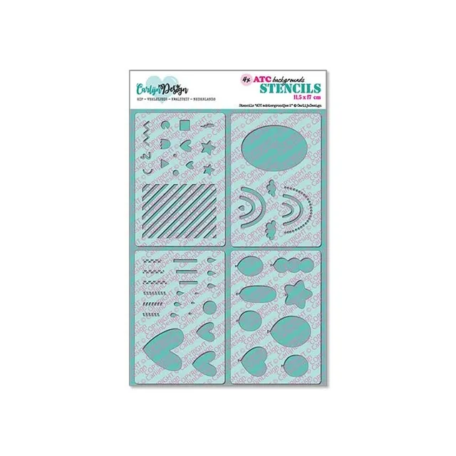 CarlijnDesign ATC Achtergrondjes 2 CDSC-0032 sjablonger