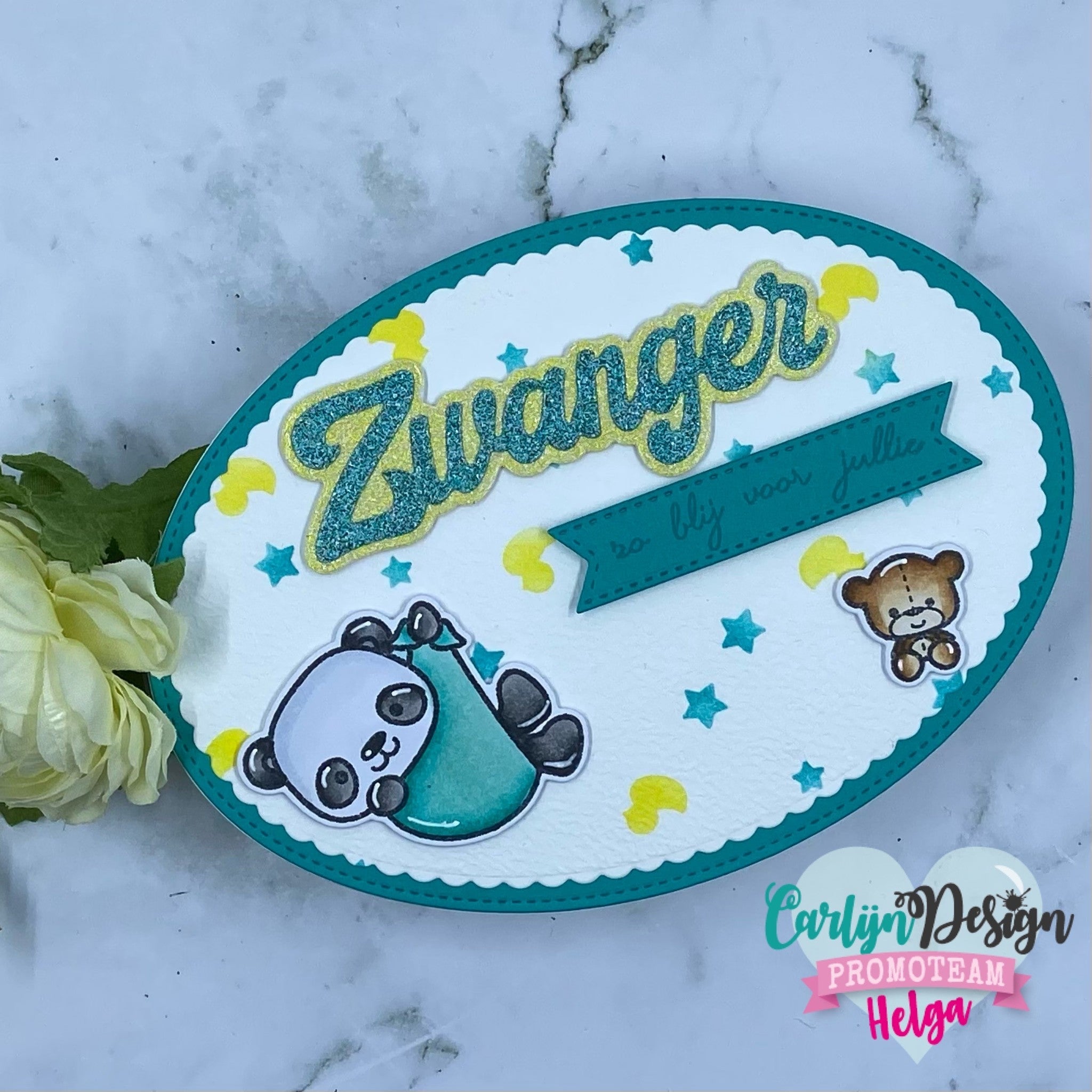 CarlijnDesign Baby Panda CDJD-0024 stempelsett baby