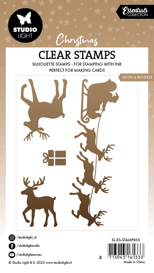 Studio Light Essentials Santa & Rendeer clear stamp julestempel