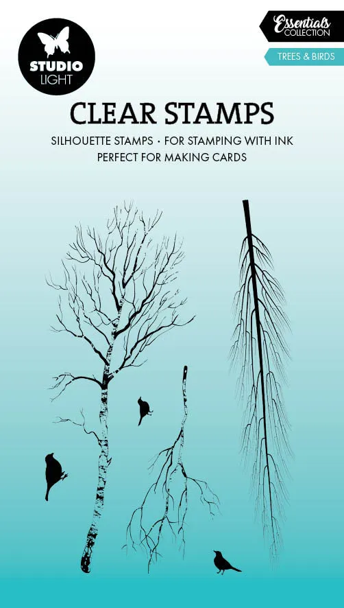 Studio Light Essentials Trees & Birds stempel 62x93 mm