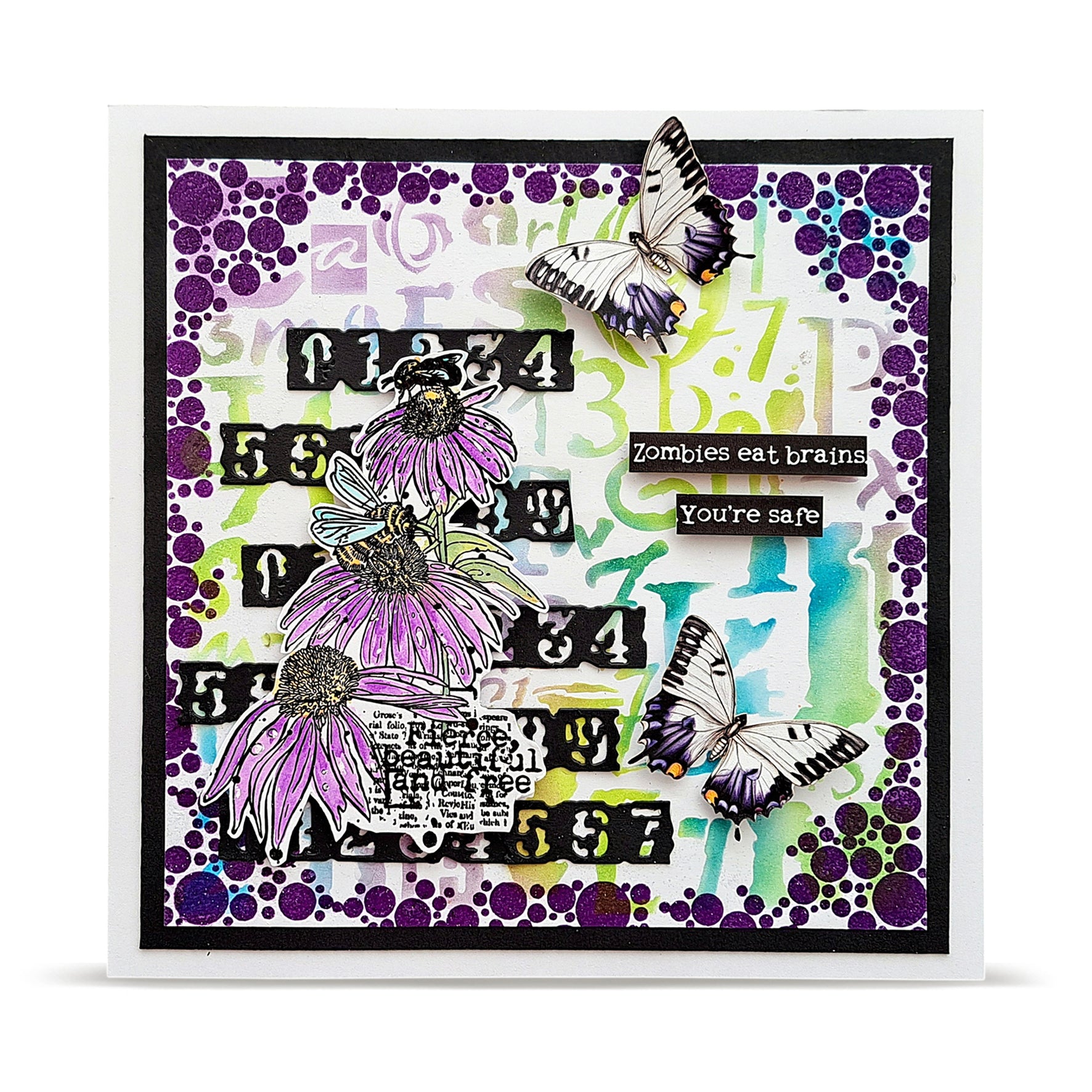 AALL & Create PC-267 Typestorm sjablong 15x15 cm bokstaver
