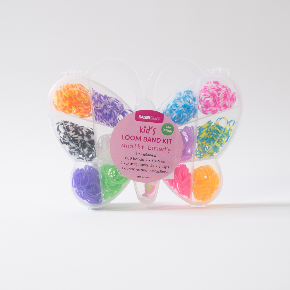 KaiserCraft Creative Club loom band-kit Butterfly 600 stk