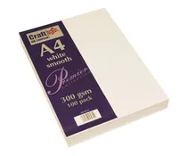 Korthobby A4 smooth White papir hvitt glatt
