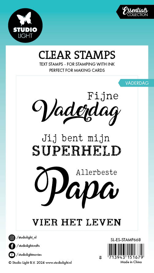 Studio Light Essentials Vaderdag clear stamp farsdag