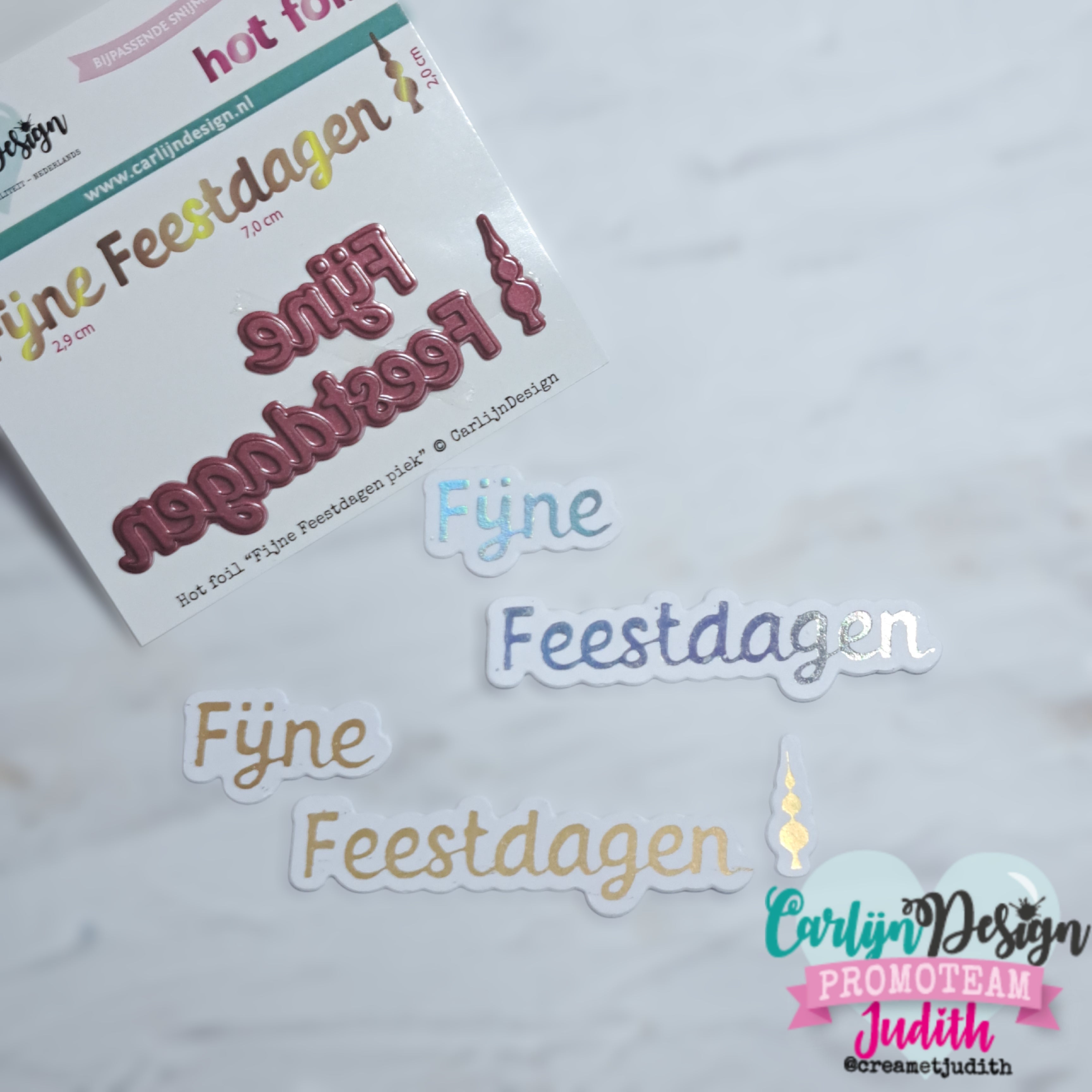 CarlijnDesign Fijne Feestdagen CDHF-0082 hotfoilplate jul