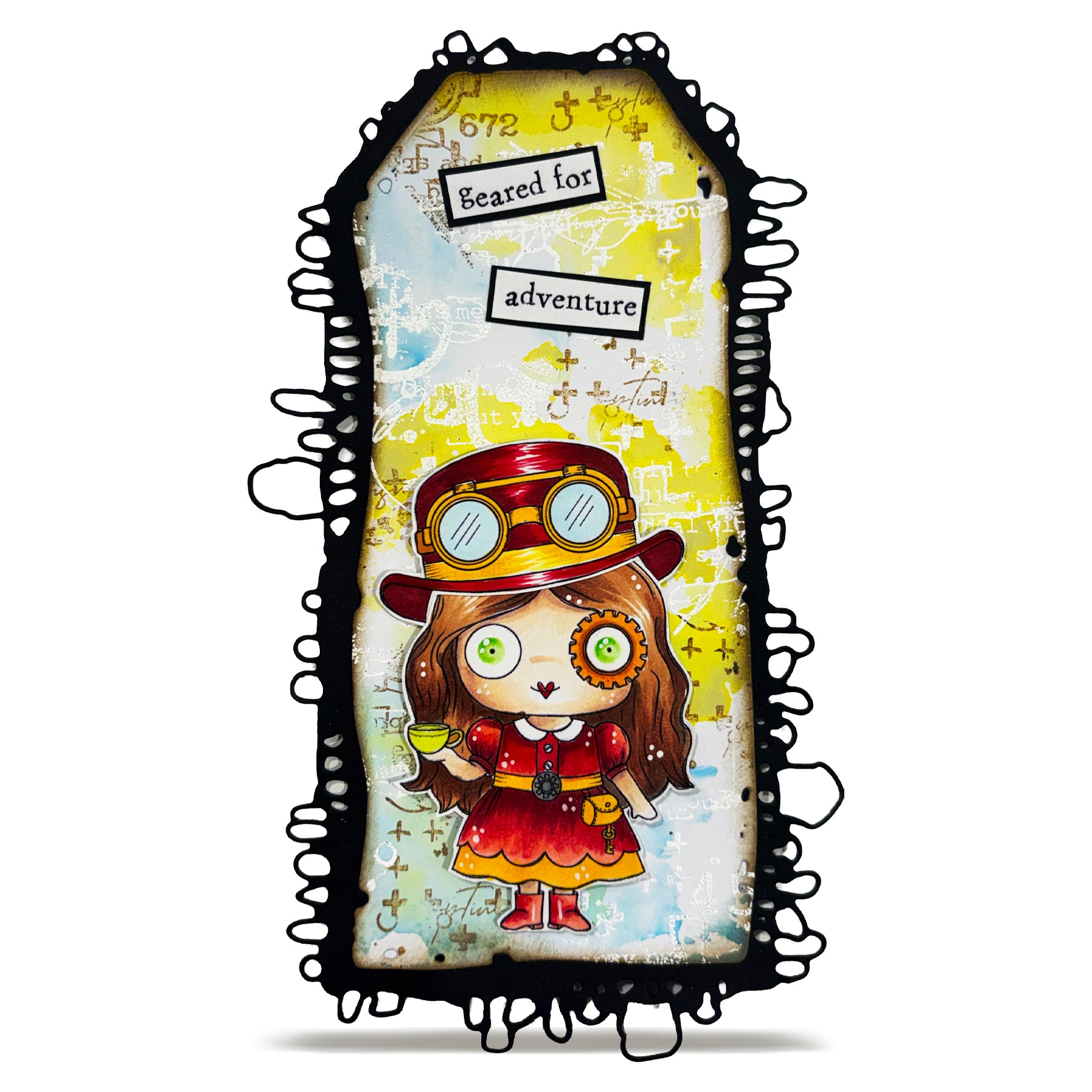 Janet Klein Steam & Wonder stempelbundle A7 – 5 sett + plakat