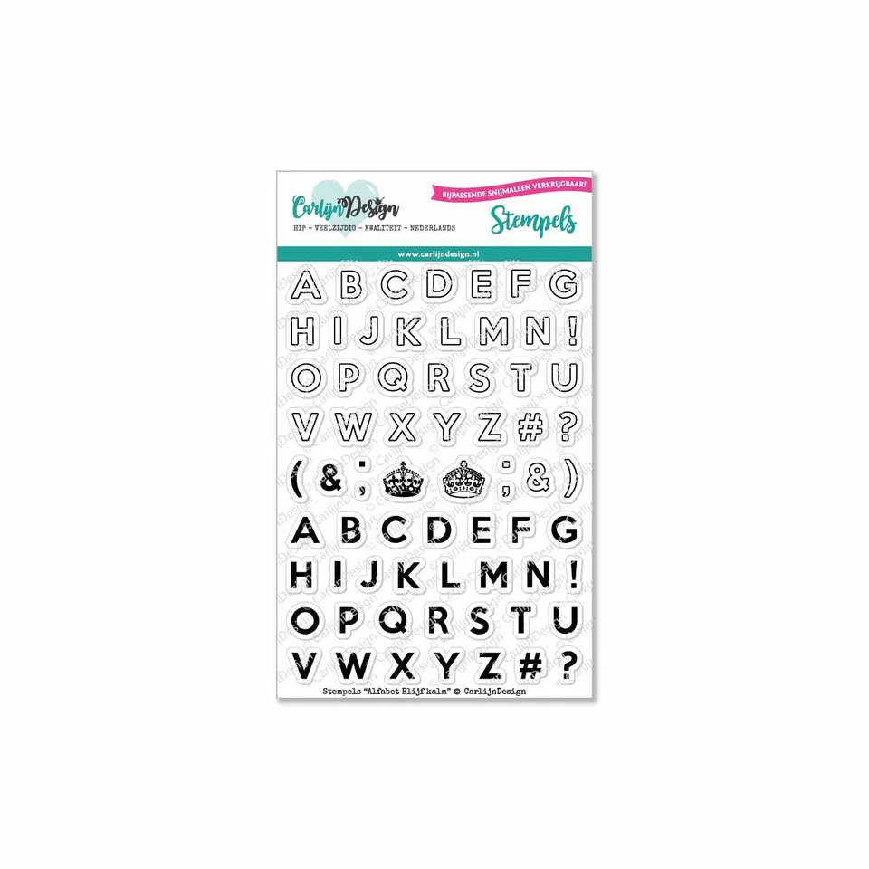 Carlijn Design Blijf Kalm CDST-0064 stempler alfabet A6