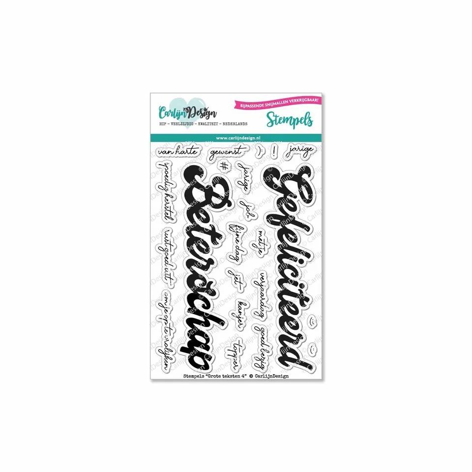 CarlijnDesign CDST-0056 stempler store tekster A6