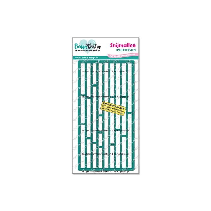 CarlijnDesign Onderteksten CDSN-0216 dies tekststriper samlekutt