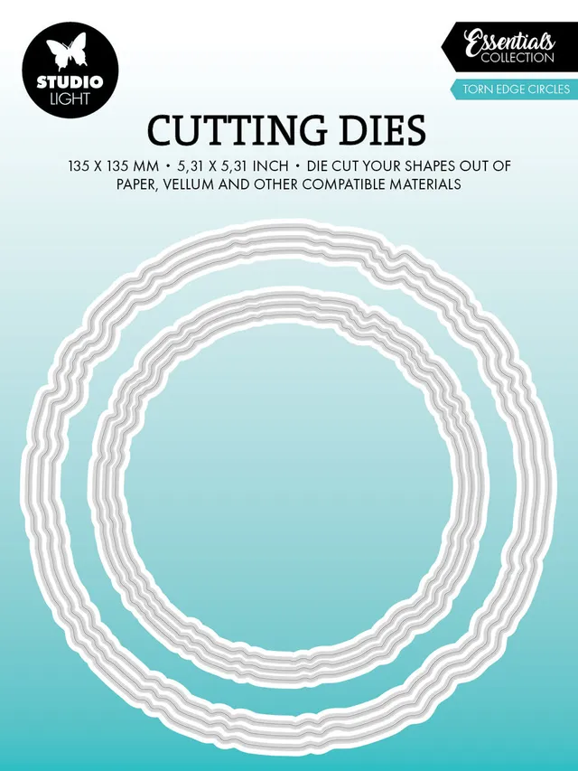 Studio Light Essentials Torn Edge Circles cutting die sirkler