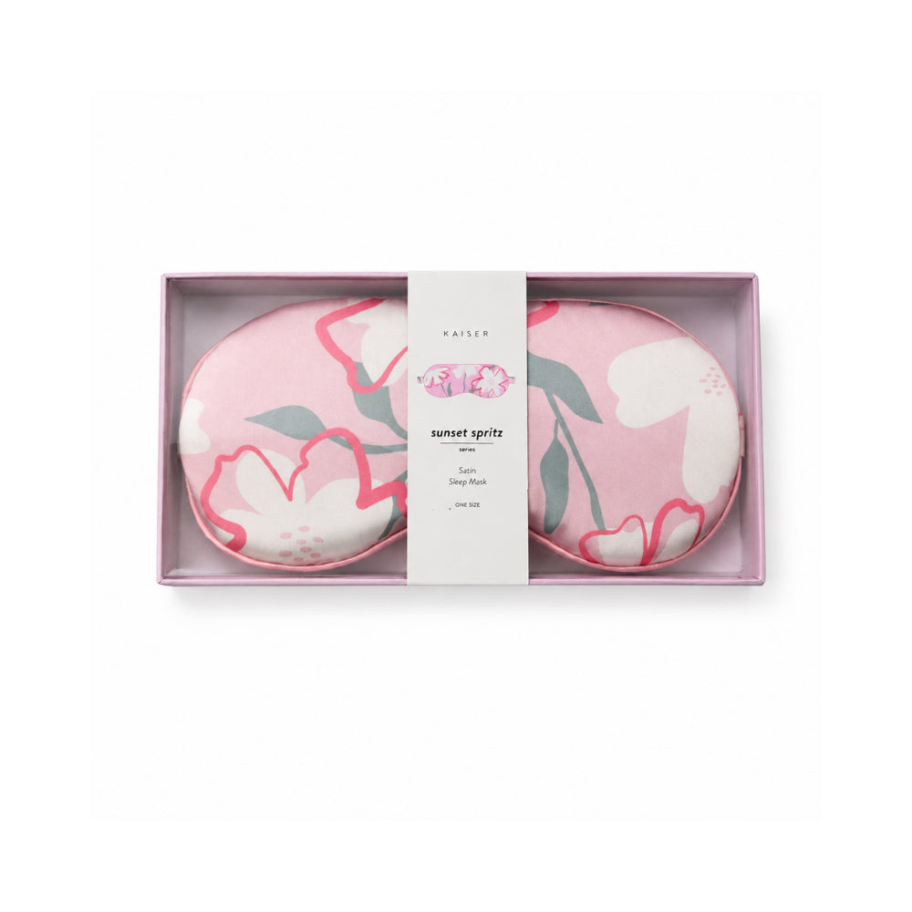 K&Co Sunset Spritz sovemaske sateng Pink Flower onesize