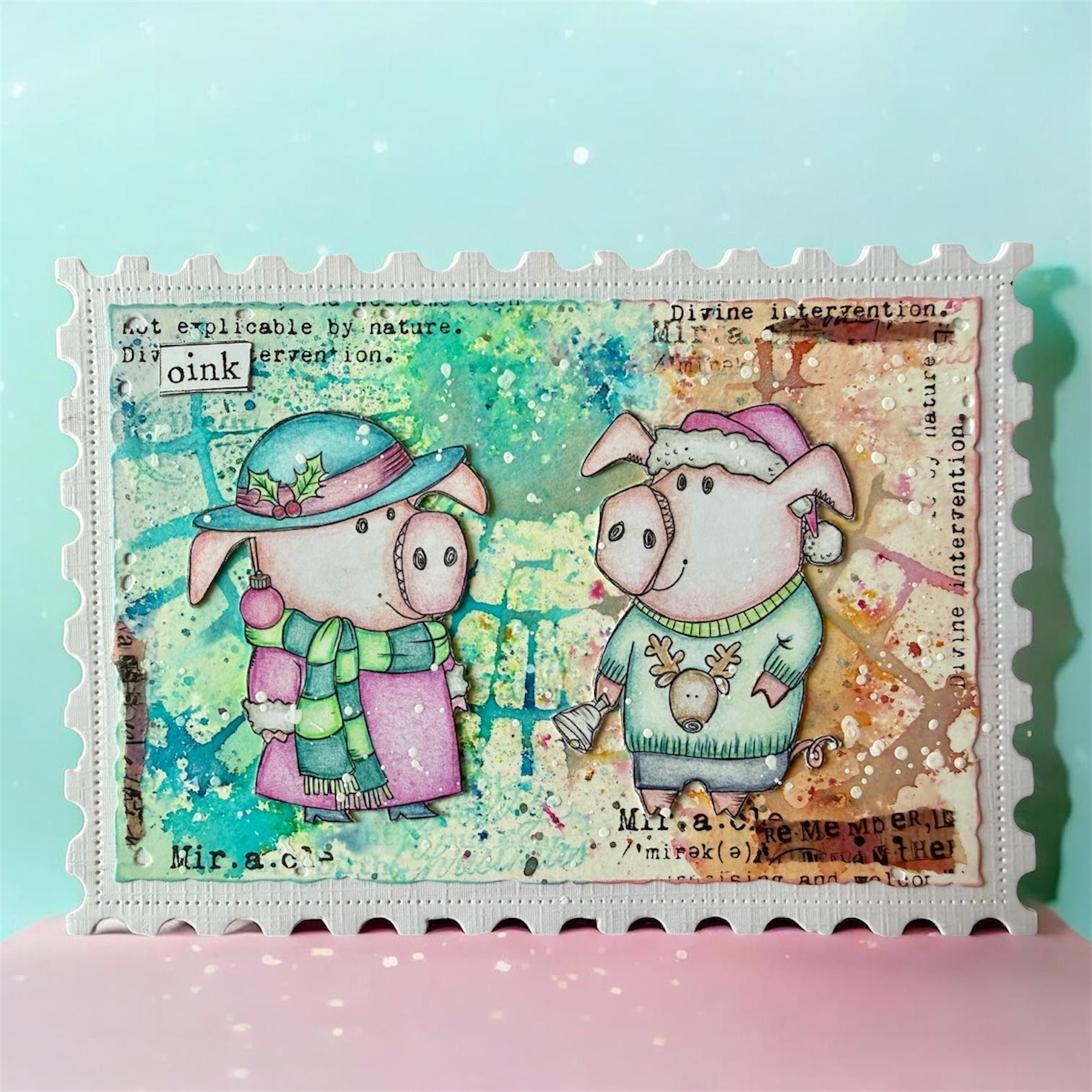 AALL & Create TP-1387 Holiday Pigs stempelsett A7 jul
