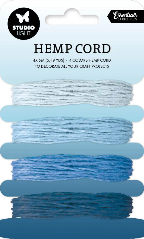 Studio Light Essentials Hemp Cord hamptråd blå 4 farger