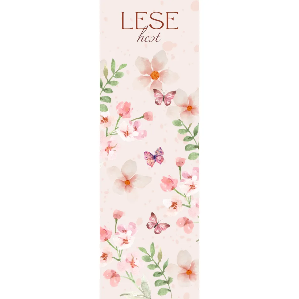 Papirglede rosa sommerfugler 2 bokmerke lesehest