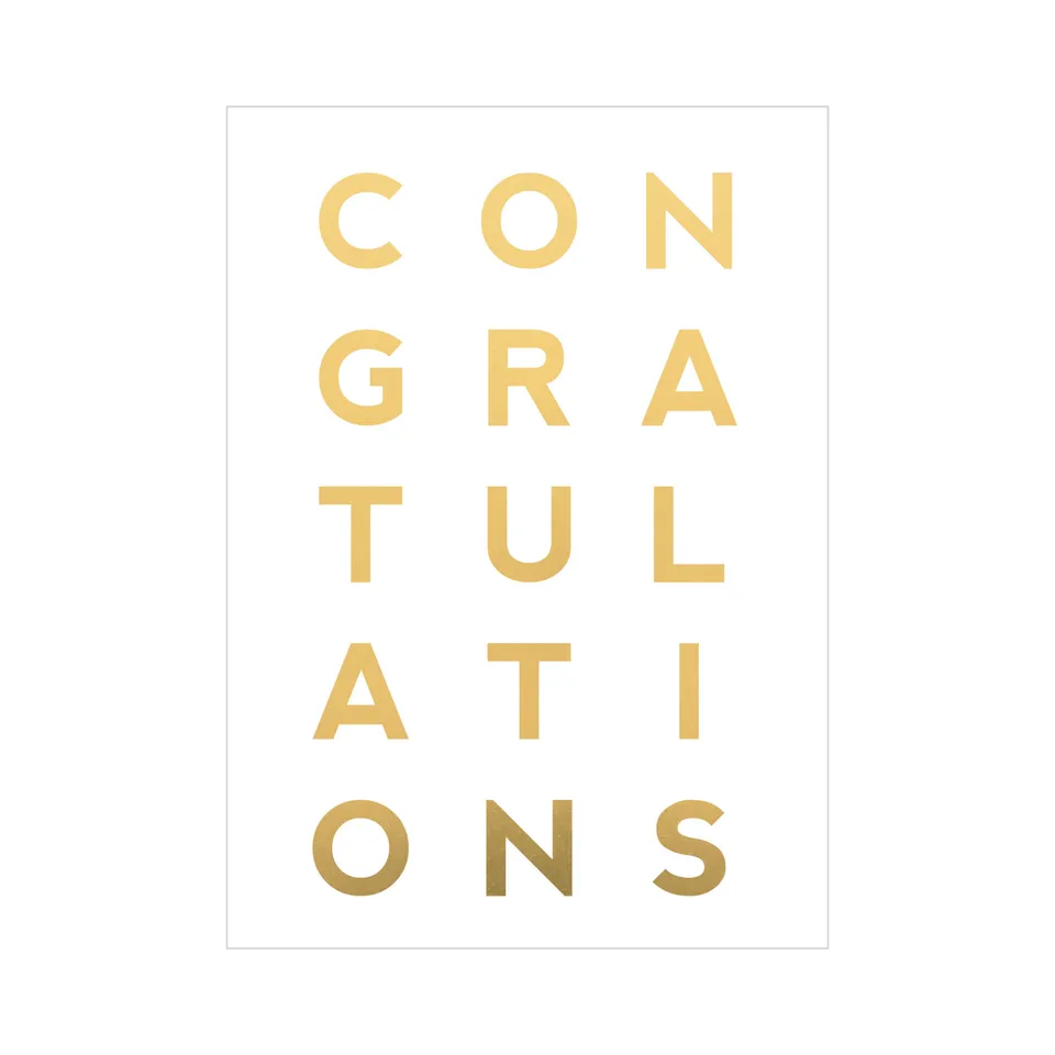 KaiserCraft Congrats Gold gratulasjonskort 13x18cm