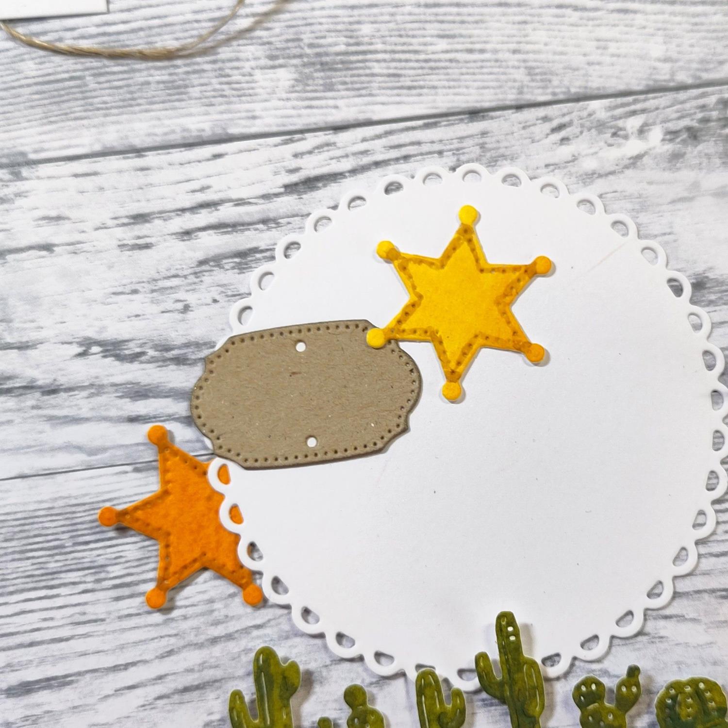 Korthobby Sheriffstjerne sølv charm